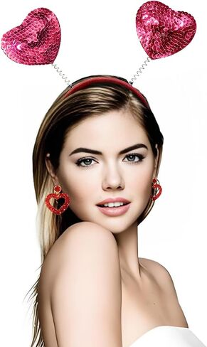 مجموعة الترتر الشمسية النظارات الشمسية Red Heart Heart ، إكسسوارات أزياء Cosplay Day Halloween للنساء الفتيات in Kuwait