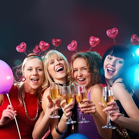 مجموعة الترتر الشمسية النظارات الشمسية Red Heart Heart ، إكسسوارات أزياء Cosplay Day Halloween للنساء الفتيات in Kuwait