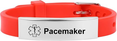 Medical Alert Bracelet for Women Men, Adjustable Medical Alert ID Silicone Wristband for Diabetic D.N.R Pacemaker Epilepsy in Saudi Arabia
