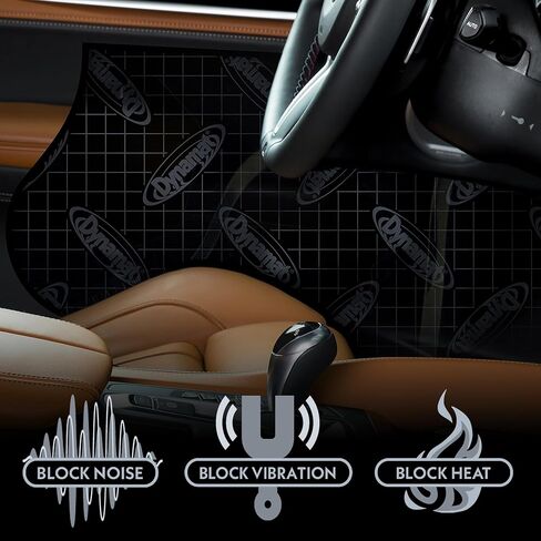 Dynamat Xtreme Sound Deadening Car Squared 18 Pack - طقم تخفيف الضوضاء للأرضيات والأبواب والألواح وغطاء محرك السيارة أو المحرك أو صندوق السيارة - تركيب ذاتي سهل اللصق - 8 ورقات 18 بوصة × 18 بوصة، إجمالي 18 قدم مربع in Saudi Arabia