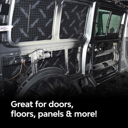 Dynamat Xtreme Sound Deadening Car Squared 18 Pack - طقم تخفيف الضوضاء للأرضيات والأبواب والألواح وغطاء محرك السيارة أو المحرك أو صندوق السيارة - تركيب ذاتي سهل اللصق - 8 ورقات 18 بوصة × 18 بوصة، إجمالي 18 قدم مربع in Saudi Arabia
