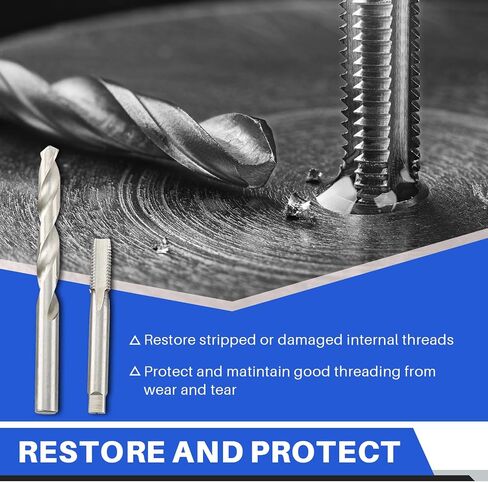 DASBET 131pcs Metric Thread Repair Tool Kit | HSS Drill Helicoil Repair Kit Metric M5 M6 M8 M10 M12 (Blue) in Saudi Arabia