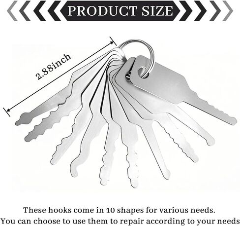 10 أجهزة كمبيوتر هوك أدوات أدوات اليد ، والسنانير لإصلاح السيارات الفولاذ المقاوم للصدأ للهجرة الشوكية ، وخزانة ، والاستخدام الصناعي in Kuwait