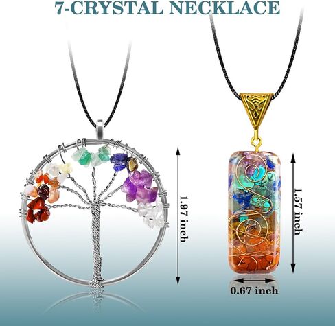 مجموعة 28 قطعة من كريستالات الشفاء الطبيعية وكريستالات الشفاء الحجرية مع هرم عين النمر، وقلادة وبندول، و7 بلورات خام و7 أحجار شاكرا متدلية، هدايا للمبتدئين من الكريستال in Kuwait