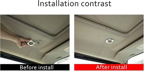 Car Aluminum Alloy Top Roof Speaker Audio Surround Cover Trim Ring, Roof Microphone Cover Interior Accessories fit for Hummer H2 2003-2007 (Red) in Saudi Arabia