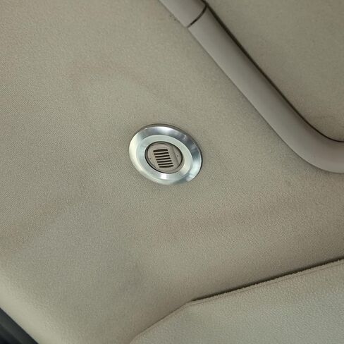 Car Aluminum Alloy Top Roof Speaker Audio Surround Cover Trim Ring, Roof Microphone Cover Interior Accessories fit for Hummer H2 2003-2007 (Red) in Saudi Arabia