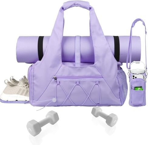 Gym Bag for Womens,Pink Travel Duffel Bag with Shoes Compartment and Wet Pocket Water Bottle Carrier Bag Multi-Functional Bags Ideal for Travel, Gym, Sports, Weekender in Saudi Arabia