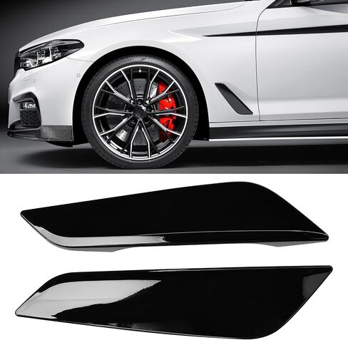 Jaronx Compatible with BMW Fender Vent Replacement for 5 Series G30/G31 2017-2023, Carbon Fiber Pattern Side Fender Vent Trim Cover for BMW G31/G30 51137349593 51137349594 in Kuwait