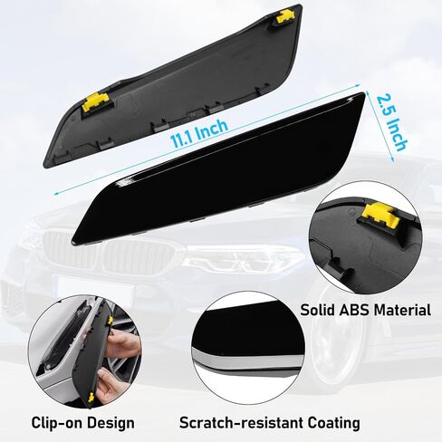Jaronx Compatible with BMW Fender Vent Replacement for 5 Series G30/G31 2017-2023, Carbon Fiber Pattern Side Fender Vent Trim Cover for BMW G31/G30 51137349593 51137349594 in Kuwait