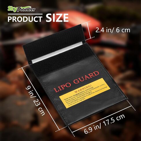 حقيبة آمنة من RC Lipo، حقيبة بطارية ليبو مقاومة للحريق، حقيبة مقاومة للانفجار ببطارية ليثيوم، حقيبة شحن سوداء، كيس بطارية مقاوم لدرجة الحرارة العالية، 9 بوصات × 11.8 بوصة للشحن والتخزين in Saudi Arabia