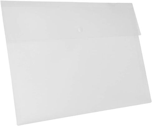 File Folder Plastic Envelopes Poly Envelopes Folder File Bags Clear Waterproof Document Folders with Snap Button Closure for School Home Work Office Supplies A4 Size 10 Pack (Black) in Saudi Arabia