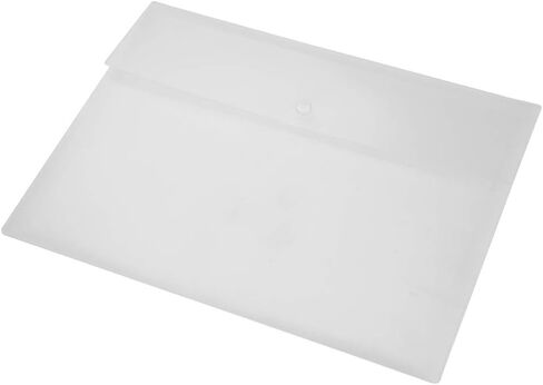 File Folder Plastic Envelopes Poly Envelopes Folder File Bags Clear Waterproof Document Folders with Snap Button Closure for School Home Work Office Supplies A4 Size 10 Pack (Black) in Saudi Arabia