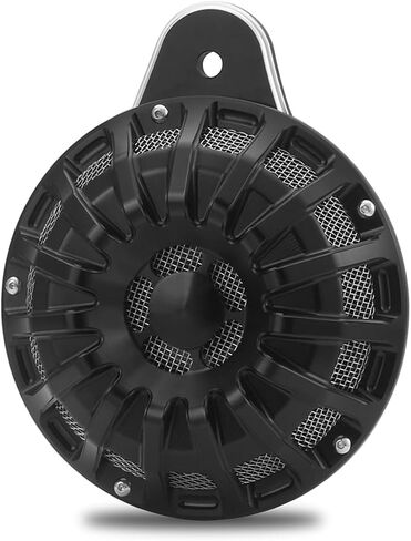 CNC Billet Aluminum Horn Cover for Harley Big Twin, Street Glide,Road King, Electra Tour Glide CVO, 1991-2024 (Beveled style, BLACK) in Saudi Arabia