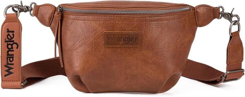 Wrangler Large Fanny Packs for Women Waist Bag Travel Belt Bags Crossbody Sling Purse Brown in Saudi Arabia