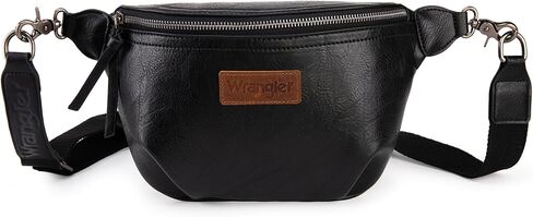 Wrangler Large Fanny Packs for Women Waist Bag Travel Belt Bags Crossbody Sling Purse Brown in Saudi Arabia