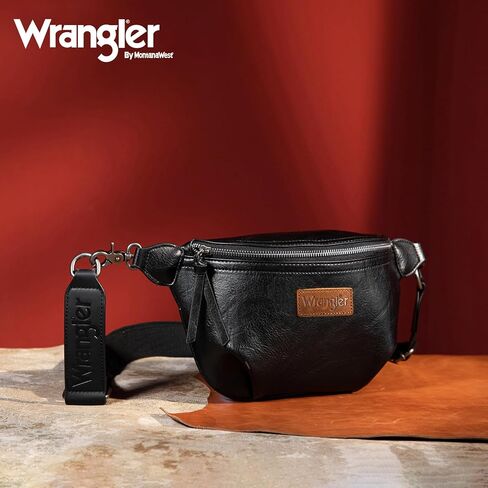 Wrangler Large Fanny Packs for Women Waist Bag Travel Belt Bags Crossbody Sling Purse Brown in Saudi Arabia