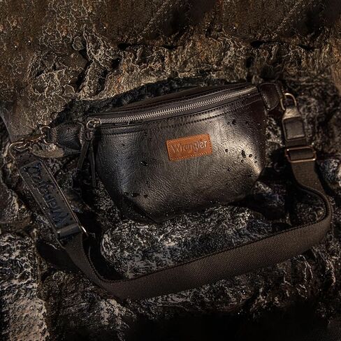 Wrangler Large Fanny Packs for Women Waist Bag Travel Belt Bags Crossbody Sling Purse Brown in Saudi Arabia