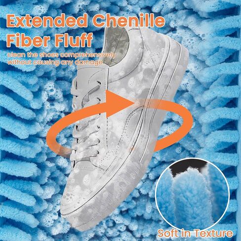 حقيبة غسالة للأحذية ، كيس أحذية غسالة ، كيس تنظيف أحذية الغسالة والغسالة مع الرمز البريدي ، الزغب الدقيق الطويل والسميك ، مناسب للأحذية الزرقاء المتعددة (2 مساءً ، أصفر أزرق) in Kuwait