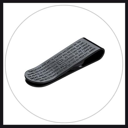 مشابك نقود فضية للرجال للنقود، حامل بطاقة عمل بسيط، تصميم يدوي من الفولاذ المقاوم للصدأ، هدية عيد ميلاد للأب in Kuwait