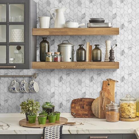 Tilingview 10-Sheet Peel and Stick Backsplash Tile for Kitchen, Self-Adhesive Mosaic Glossy Leaf Stick on Wall Tile with Gaps (Beige Yellow) in Saudi Arabia