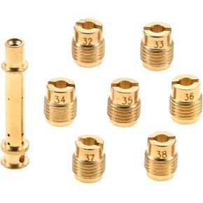 Aupoko Carburetor Main Jet Kit for Predator 212cc 196cc Hemi or Non Hemi 032 033 034 035 036 037 038 Carb Main Jet, for Honda GX160 GX200 GX270 GX390 Baja Clones Mini Bike Go Kart Carb