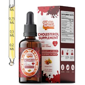 Cholesterol Support Liquid Drops | Plant Sterols & Red Yeast Rice Tincture | Bergamot & Guggul Extract | Heart Health Formula with Enhanced Absorption | Vegan, Non-GMO, 2 Fl Oz