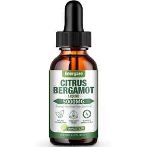 1 Pack Citrus Bergamot Liquid Drops, Bergamot Supplement for High Cholesterol - Soursop, Red Yeast Rice, Olive Leaf - All - Natural, Heart Immune Support & Antioxidant, Soursop Bitters Liquid，2 Fl Oz