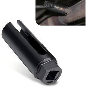 Automotive Sensor Removal Tool, Automotive Sensor Sleeve, Steel I-type Hexagonal Side-opening Sensor Modification Repair Parts, Suitable for Most Cars (Black)