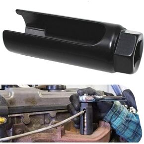 1 PC O2 Sensor Socket Tool Kit, 7/8" (22mm) 6-Point Sensor Socket, O2 Sensor Wrench Removal Tool, Universal Sensor Extender for Most Models of Cars (Black)