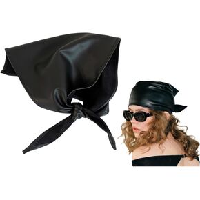 Leather Triangle for Women Y2k Head Scarf Gothic Scarf Wild Rags Neckerchief Fisherman Aesthetic Accessories