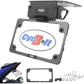 Fender Eliminator Fit for YZF-R3 MT-03 2025-2015, YZF-R25, MT-25 2024-2015 Tail Tidy YZF R3 R25 License Plate Bracket Holder Compatible with OEM Aftermarket Turn Signals Stock LED Plate Light
