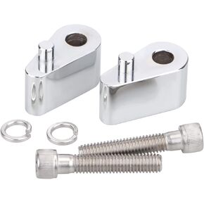 Black Passenger Floorboard Extension Spacer Kit W/Bolts Compatible With 1986-2023 Harley Touring Road King Street Glide Electra Glide Road Glide FLHT FLT