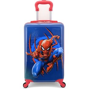 Fast Forward Marvel Spiderman 20" Hardshell Luggage - Cute & Durable Hard-side Suitcase for Travel with Spinner Wheels 20"x12"x8"