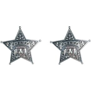 Metal Sheriff Badge Pack of 2