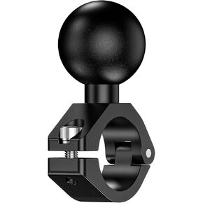 Aluminum Alloy 1.5'' Ball Mount Fit for Round Rails 0.875'' / 1'' / 1.125'' / 1.26'' in Diameter, Adjustable Handlebar Base Compatible with RAM Mounts C Size 1.5 Inches Ball Double Socket Arm