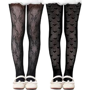 Century Star Girls Lace Stockings Kids Cheer Prays Fishnet Hollow Dance Dusterned 2 pack pantyhose in Kuwait