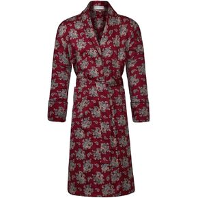 British Lightweight Bathrobe for Women - Gatsby Paisley Wine