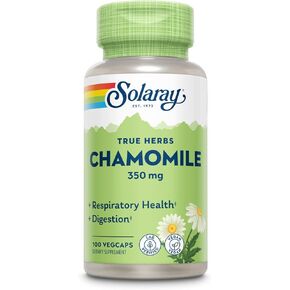 SOLARAY Chamomile, Soothing Support for Digestion, Respiratory Tract and Relaxation, 100 Servings, 100 VegCaps