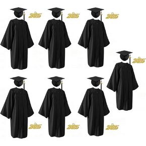 Unisex Matte Cap and Gown with 2025 Tassel Year