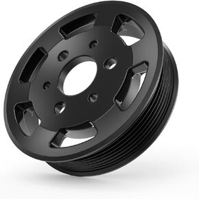 Bevinsee Power Steering Pulley Belt Protection N55 32427582947 Compatible with 335Xi 135i 35i E91 E92 E93 E82 E88 3X1 E84 35ix, Aluminium, Black