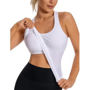 Mathcat Seamless تجريب دبابة أعلى للنساء مع بنيت في حمالة الصدر ، Racerback رياضي اليوغا camisole