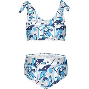 Wusikd Ice Hockey Girls Swimsuits Two Piece Swimwear Bikini Set for for Girls Size 11-12T