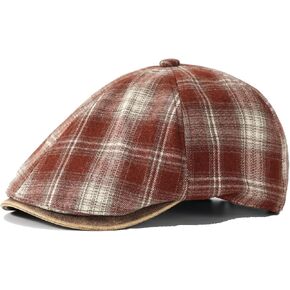 Quanhaigou Newsboy Flat Cap, Men's Vintage Gatsby Ivy Cabbie Hat, Beret Golf Driving Hats