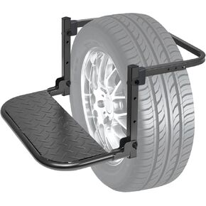 IZTOSS Universal Portable Folding Tire Step for Pickup SUV Big Truck Tire Mounted Auto Step Dually Sturdy Climber Step Max 9.05"-11.02" Tire Width Adjustable Height and Width Maximum Load of 330 lbs