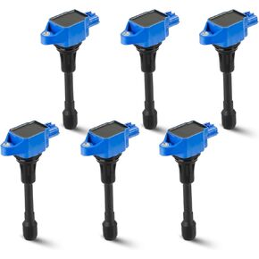 6pcs حزمة ملف الإشعال المتوافقة مع Infiniti ex37 Fx37 Fx50 M37 M56 Q40 Q50 Q60 Q70 Q70L QX50 QX70 NISSAN 370Z 3.7L 5.6L V6