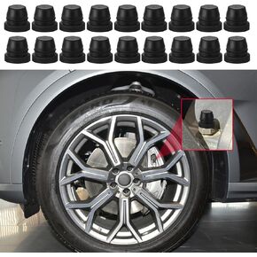 18Pcs Car Brake Bleeder Screw Caps, Grease Fitting Caps, Rubber Dust Stem Cover, Universal Car Accessories Car Brake Bleeder Nipple Caps Replacement for Cars, Motorcycles