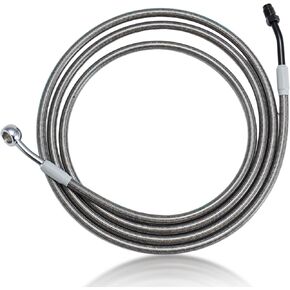 Mokitdora 12 "-14" Cable Cable Kit Hydraulic Cable Cable 76 "لـ Harley Touring 2013 CVO Ultra Limited 2014-2016 Street Glide Flhx Electra Glide Flht Models ، Chrome