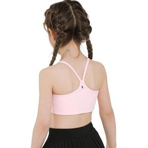 Girls Sports Bra - Spaghetti Strap Y Back Training Bras for Teens Racerback Yoga Bra Comfort Crop Top