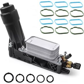 5184294AE Engine Oil Filter Housing Kit with 3.6 Oil Cooler Adapter Assembly for 2011 2012 2013 Chrysler 200 300 town&country Dodge Charger Grand Caravan Challenger Journey Jeep Cherokee Wrangler RAM