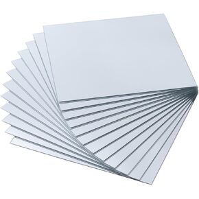 Home Gym Essential, Set of 12 Square Wall Mirror Tiles, 12" Full Body Glass Mirror, Frameless Panels for Doors, Ceilings, Table Centerpieces, Wedding Candle Trays